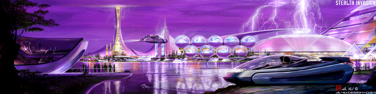 Stealth Invasion Concept Art - Island City