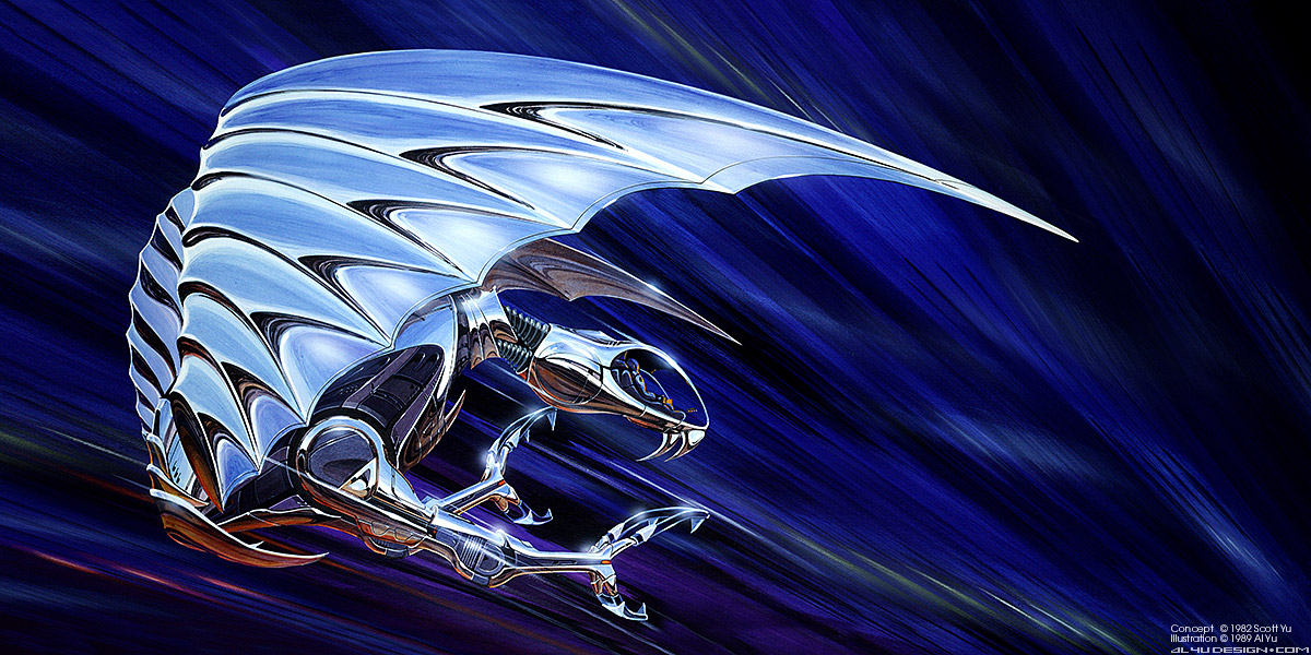 Science Fiction Art - Chrome Eagle