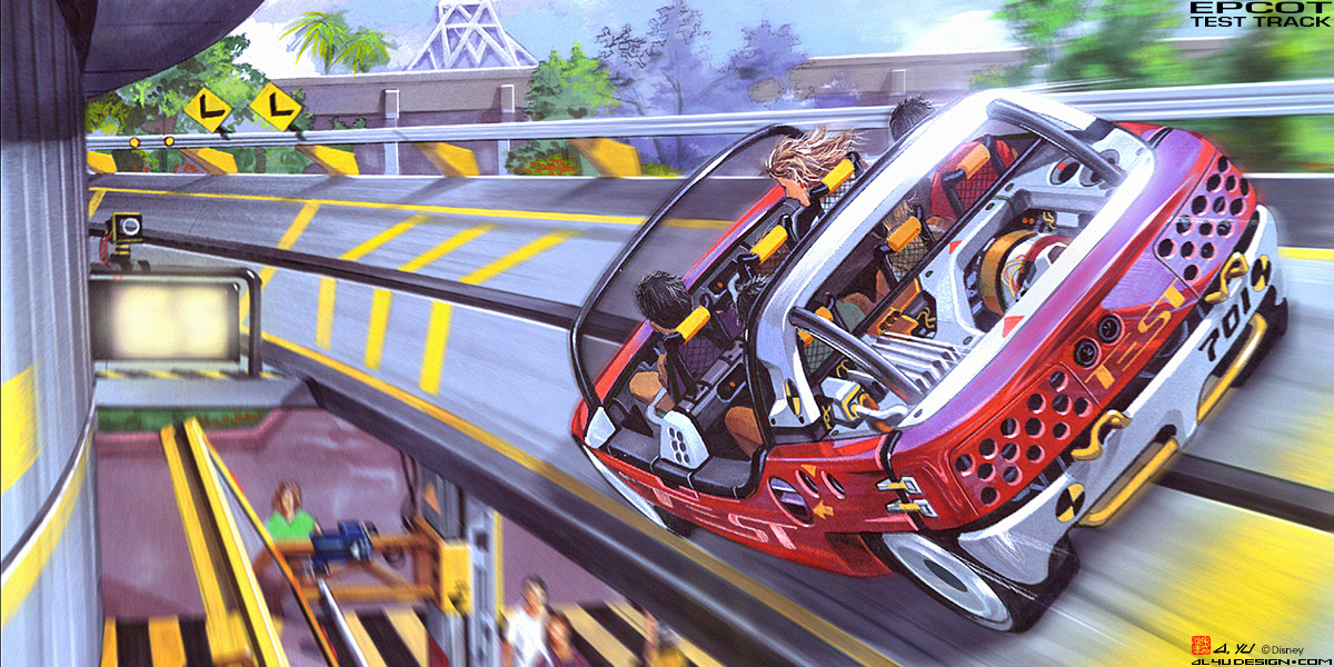 Disney Concept Art - Epcot Test Track High Speed Loop